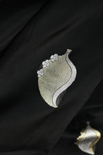 Jet Black Sona Roopa Breezy Organza  Handwoven Banarasi Saree