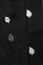 Jet Black Sona Roopa Breezy Organza  Handwoven Banarasi Saree