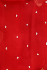 Rose Red Sona Roopa Breezy Organza  Handwoven Banarasi Saree