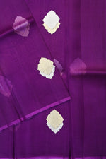 Violet Purple Sona Roopa Breezy Organza  Handwoven Banarasi Saree