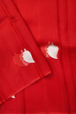 Rose Red Sona Roopa Breezy Organza  Handwoven Banarasi Saree