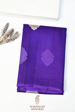 Indigo Blue Sona Roopa Breezy Organza  Handwoven Banarasi Saree