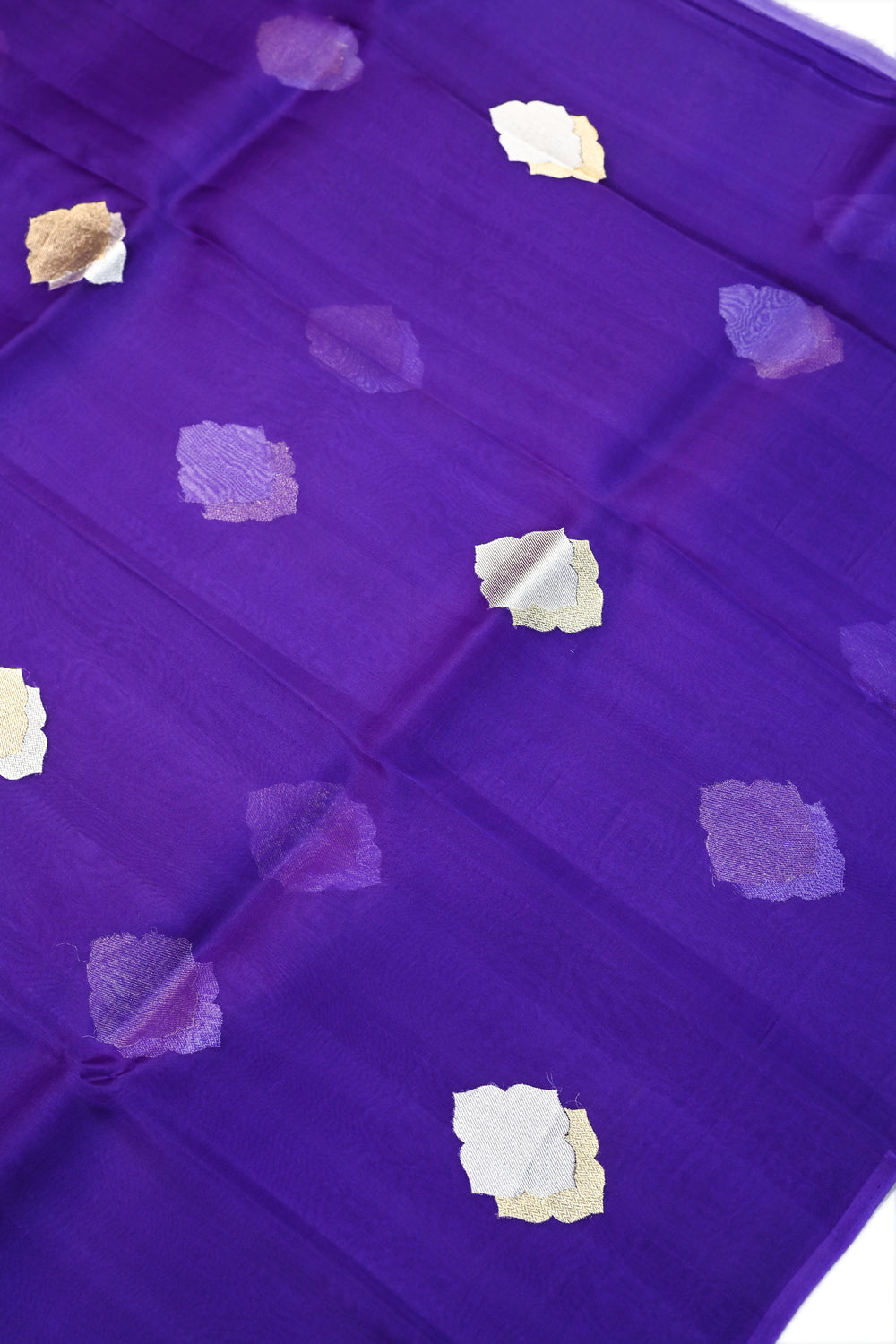 Indigo Blue Sona Roopa Breezy Organza  Handwoven Banarasi Saree