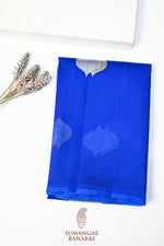 Lapis Blue Sona Roopa Breezy Organza  Handwoven Banarasi Saree