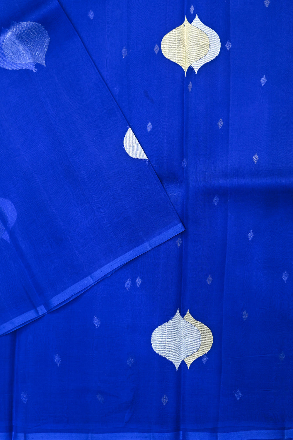 Lapis Blue Sona Roopa Breezy Organza  Handwoven Banarasi Saree