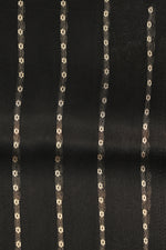 Oynx Black Stripe Katan Tissue Handwoven Banarasi Saree