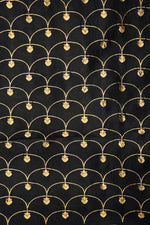 Jade Black Stripe Kora Silk Handwoven Banarasi Saree