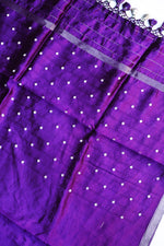 Violet Purple Geometric Soft Silk  Handwoven Banarasi Suit