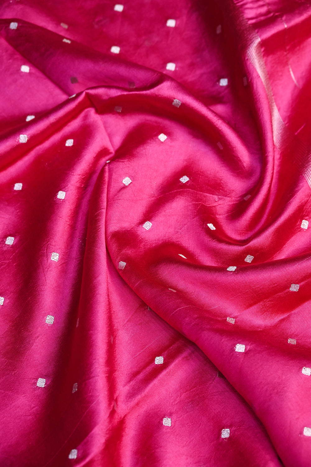 Fuschia Pink Motif Soft Silk  Handwoven Banarasi Suit