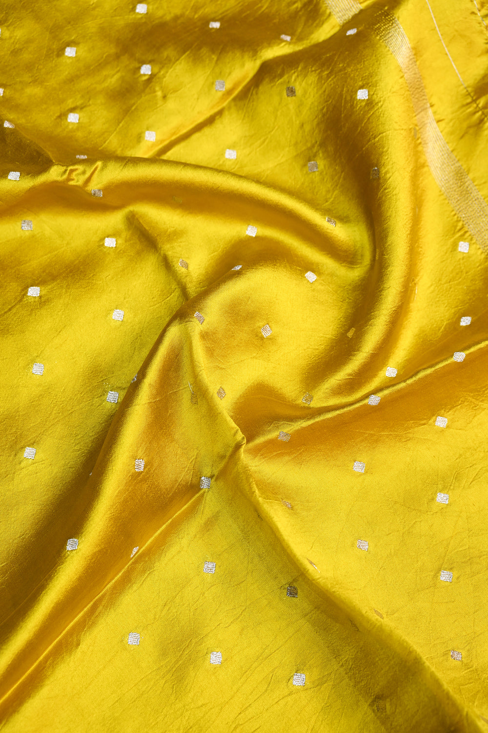 Butter Yellow Motif Soft Silk  Handwoven Banarasi Suit