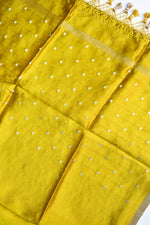 Butter Yellow Geometric Soft Silk  Handwoven Banarasi Suit