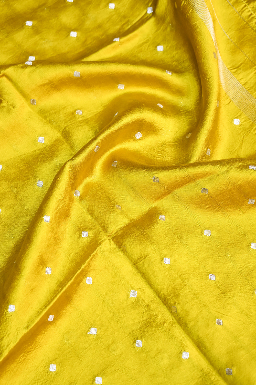 Butter Yellow Geometric Soft Silk  Handwoven Banarasi Suit