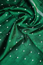 Forest Green Geometric Soft Silk  Handwoven Banarasi Suit