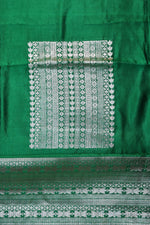 Forest Green Geometric Soft Silk  Handwoven Banarasi Suit