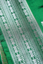 Forest Green Geometric Soft Silk  Handwoven Banarasi Suit