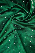 Forest Green Motif Soft Silk  Handwoven Banarasi Suit