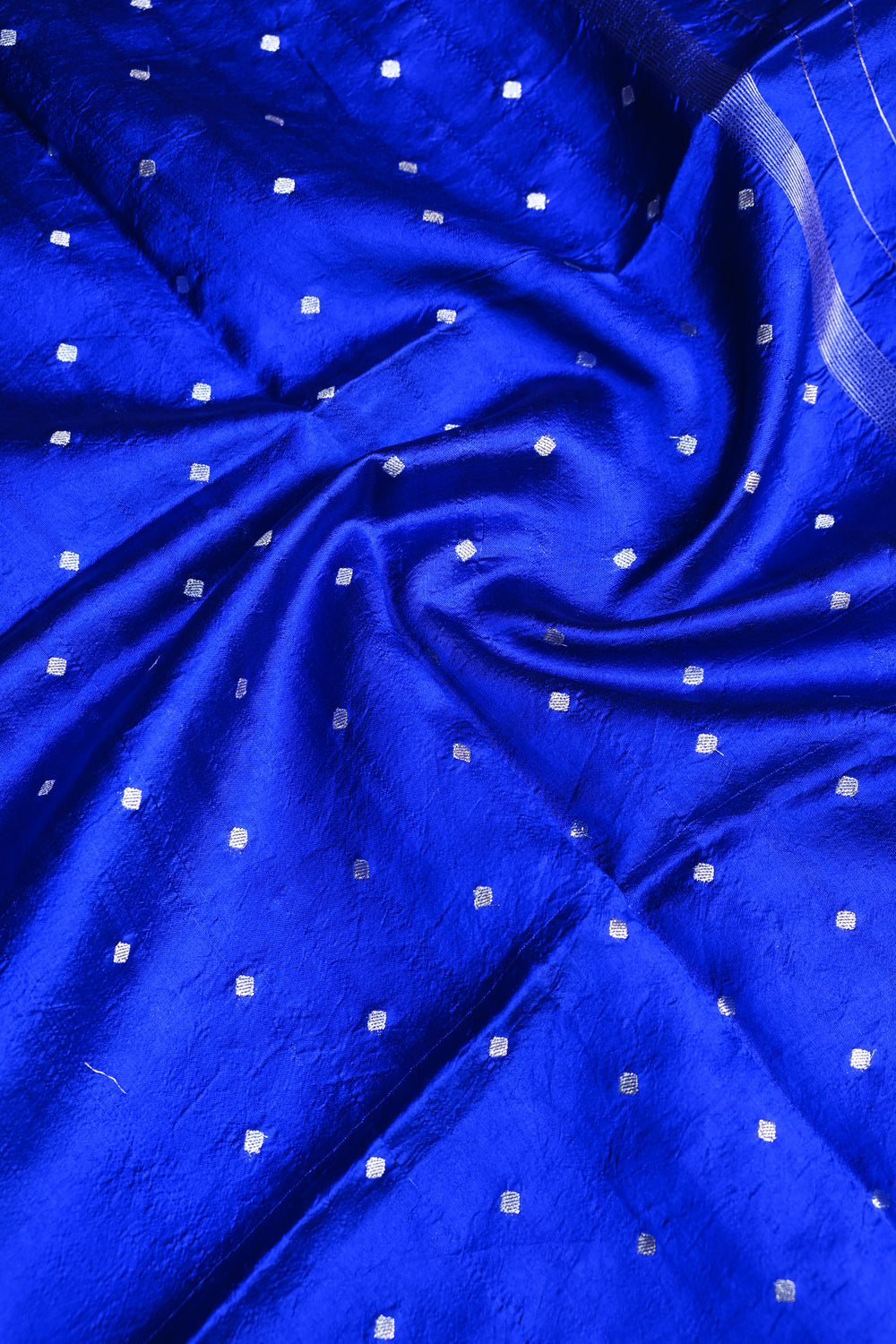 Royal Blue Motif Soft Silk  Handwoven Banarasi Suit