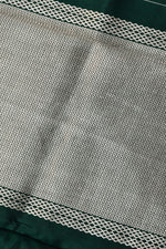 Pine Green Motif Katan Silk Handwoven Banarasi Saree