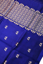 Royal Blue Motif Katan Silk Handwoven Banarasi Saree