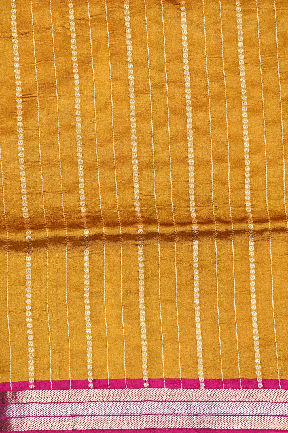 Rose Red Motif Katan Silk Handwoven Banarasi Saree