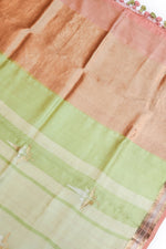 Oyster Tan Motif Katan Silk Handwoven Banarasi Saree