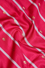 Fuscia Pink Booti Katan Silk Handwoven Banarasi Saree
