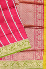 Fuscia Pink Booti Katan Silk Handwoven Banarasi Saree