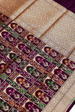 Wine Purple Meenakari Katan Silk Handwoven Banarasi Saree
