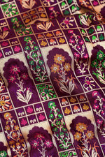 Wine Purple Meenakari Katan Silk Handwoven Banarasi Saree