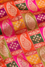 Crimson Red Rangkaat Katan Silk Handwoven Banarasi Saree