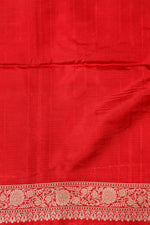 Crimson Red Rangkaat Katan Silk Handwoven Banarasi Saree