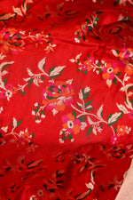 Candy Red Meenakari Katan Silk Handwoven Banarasi Saree