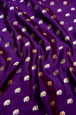 Wine Purple Booti Soft Silk Handwoven Banarasi Thaan
