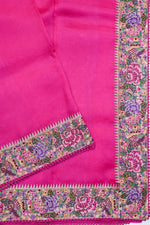 Magenta Pink Resham Embroidery Breezy Organza  Handwoven Banarasi Saree