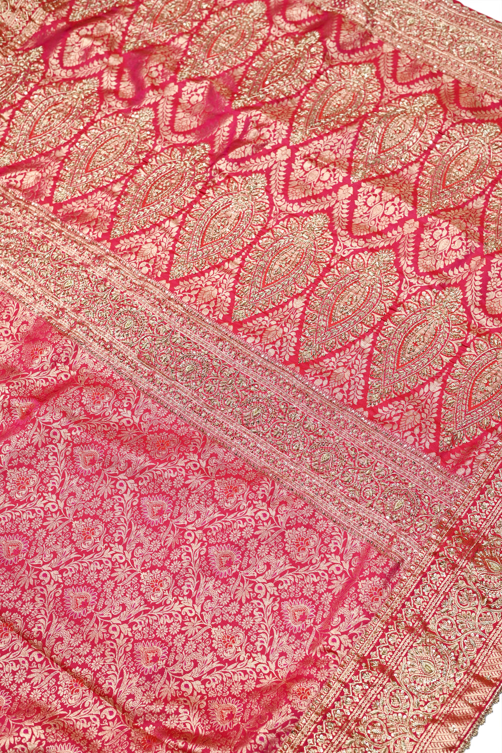Magenta Pink Kanjivaram Katan Silk Handwoven Banarasi Saree