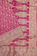 Magenta Purple Kanjivaram Katan Silk Handwoven Banarasi Saree
