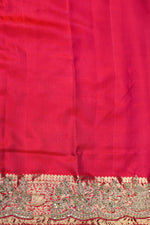 Rose Red Kanjivaram Katan Silk Handwoven Banarasi Saree