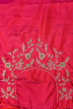 Rose Red Kanjivaram Katan Silk Handwoven Banarasi Saree