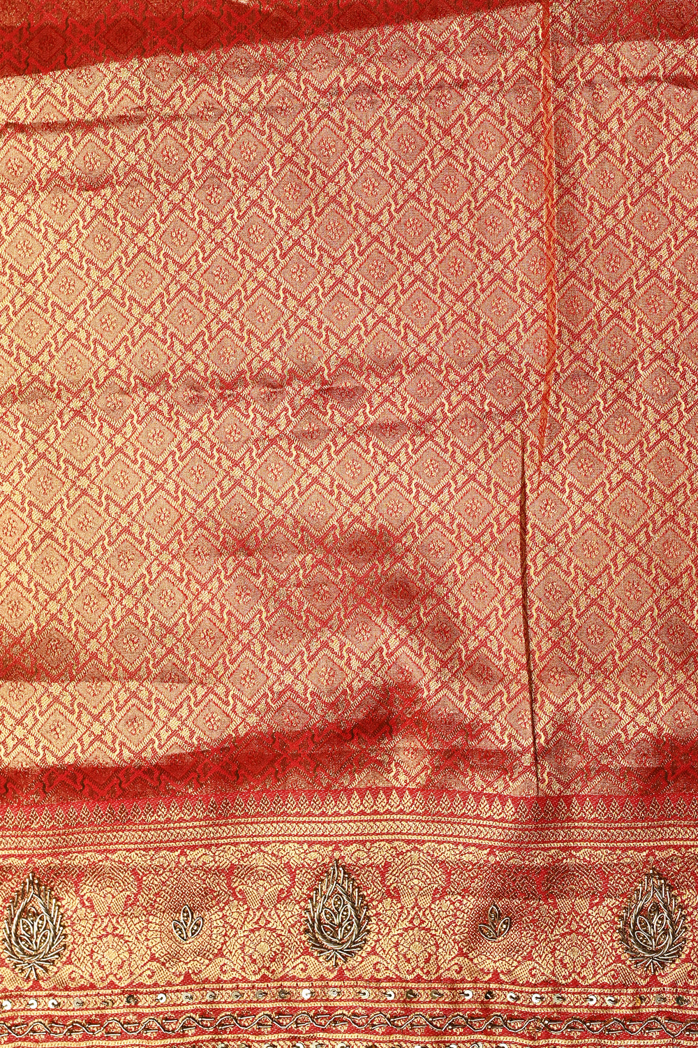 Buttermilk Tan Kanjivaram Tissue Silk  Blended Saree