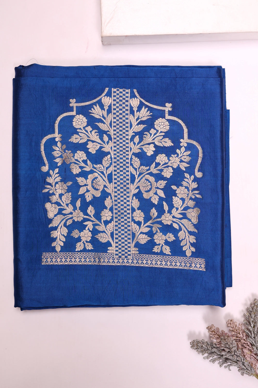 Handwoven Blue Banarasi Katan Silk Co-ord Set