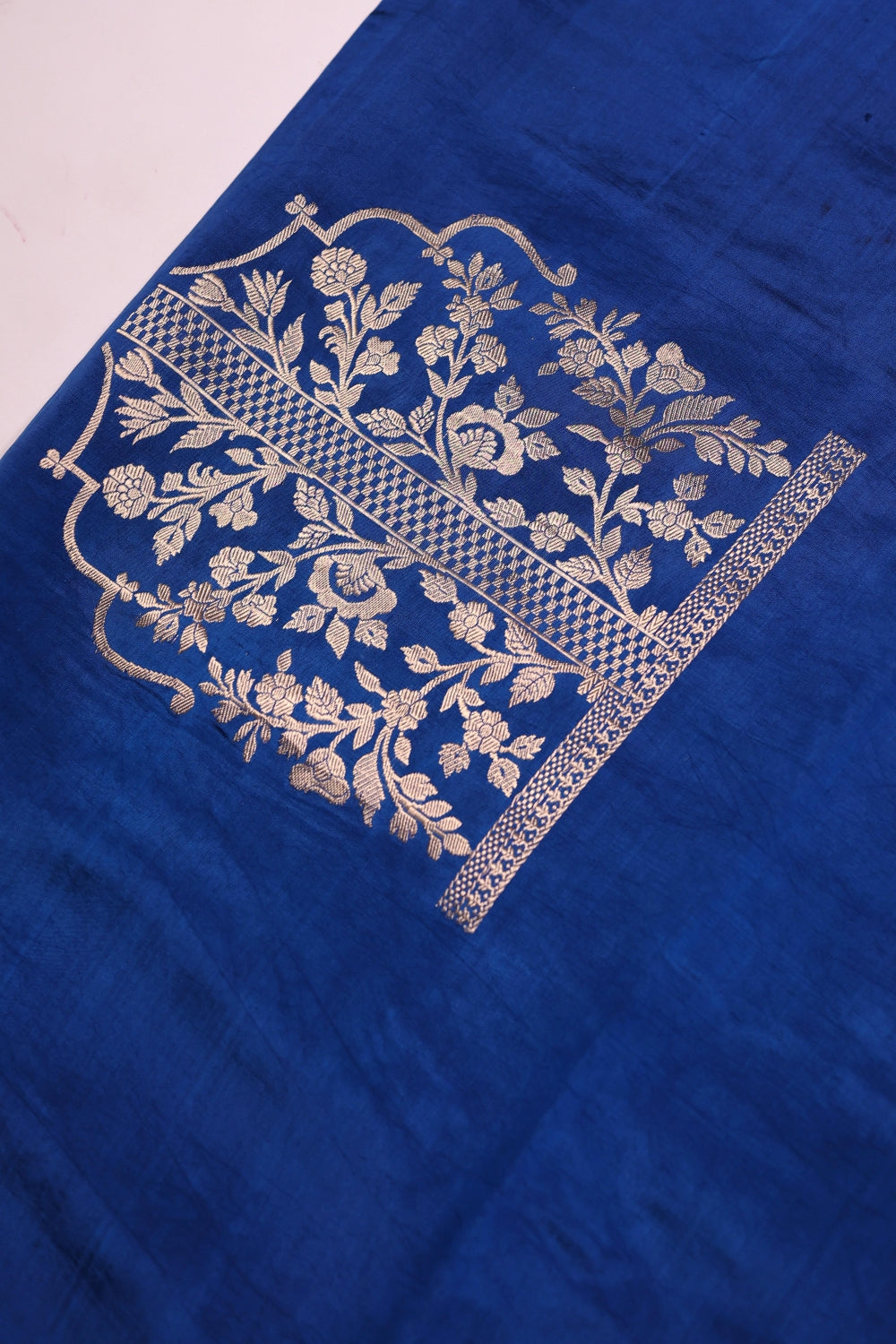 Handwoven Blue Banarasi Katan Silk Co-ord Set