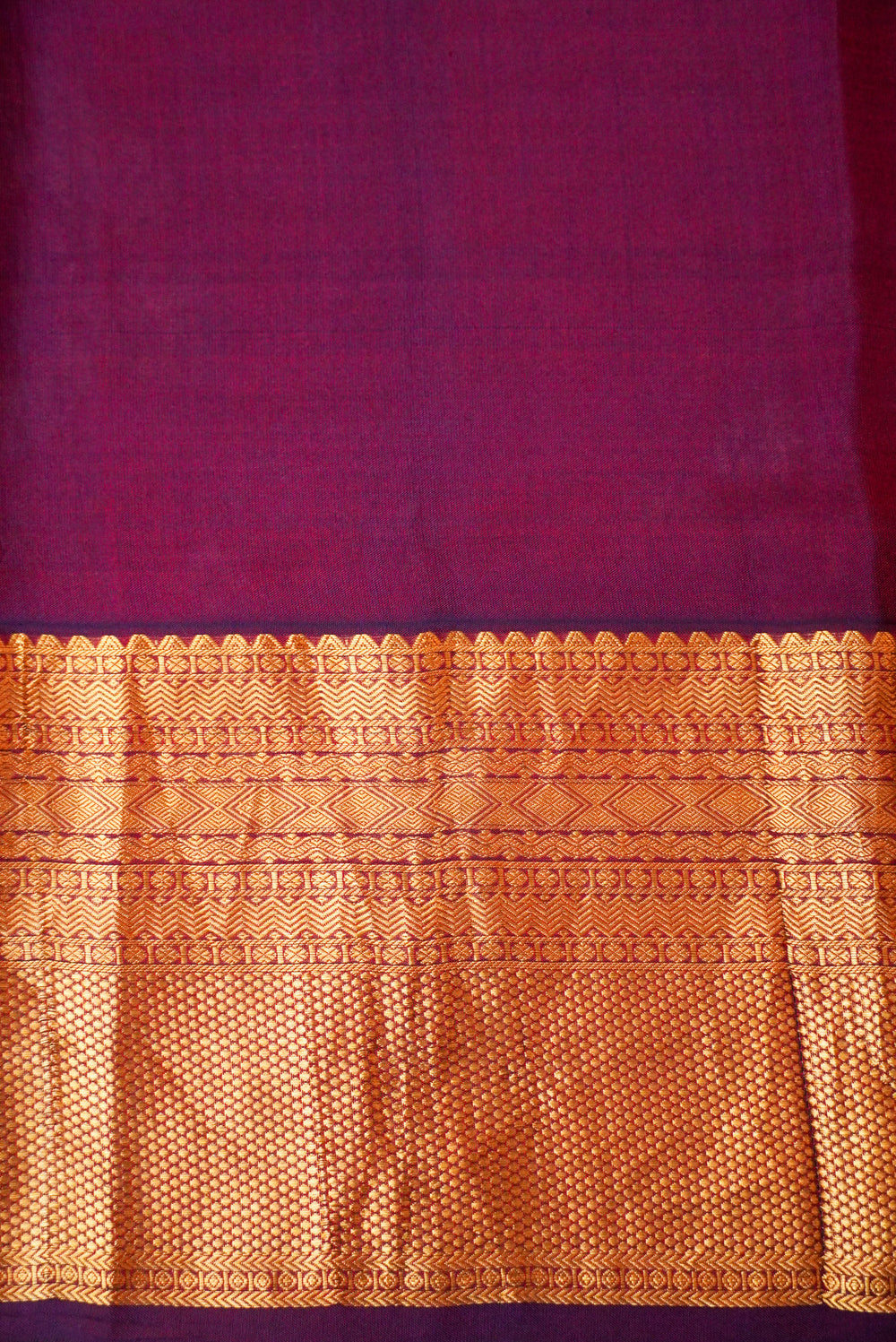 Handwoven Red Banarasi Crepe Katan Silk Saree