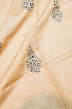 Designer Beige Moonga Silk Suit