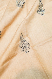 Designer Beige Moonga Silk Suit