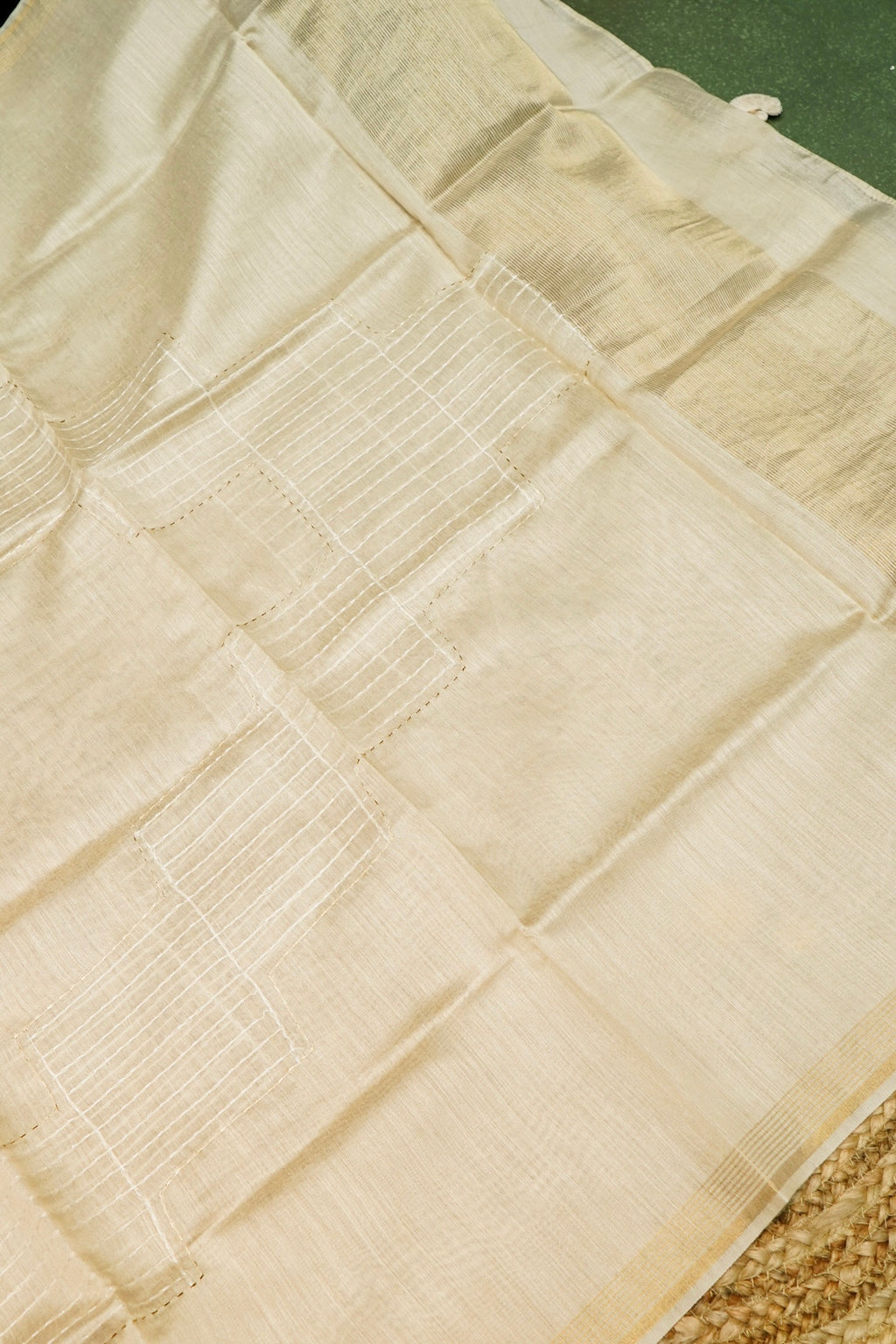 Designer Off White Moonga Silk Suit