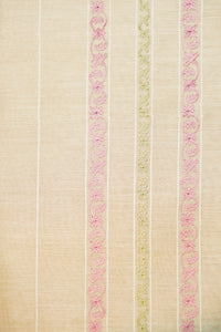 Designer Beige Moonga Silk Suit