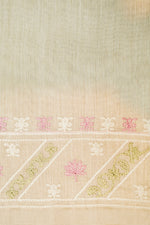 Designer Beige Moonga Silk Suit