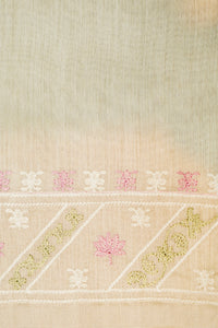 Designer Beige Moonga Silk Suit