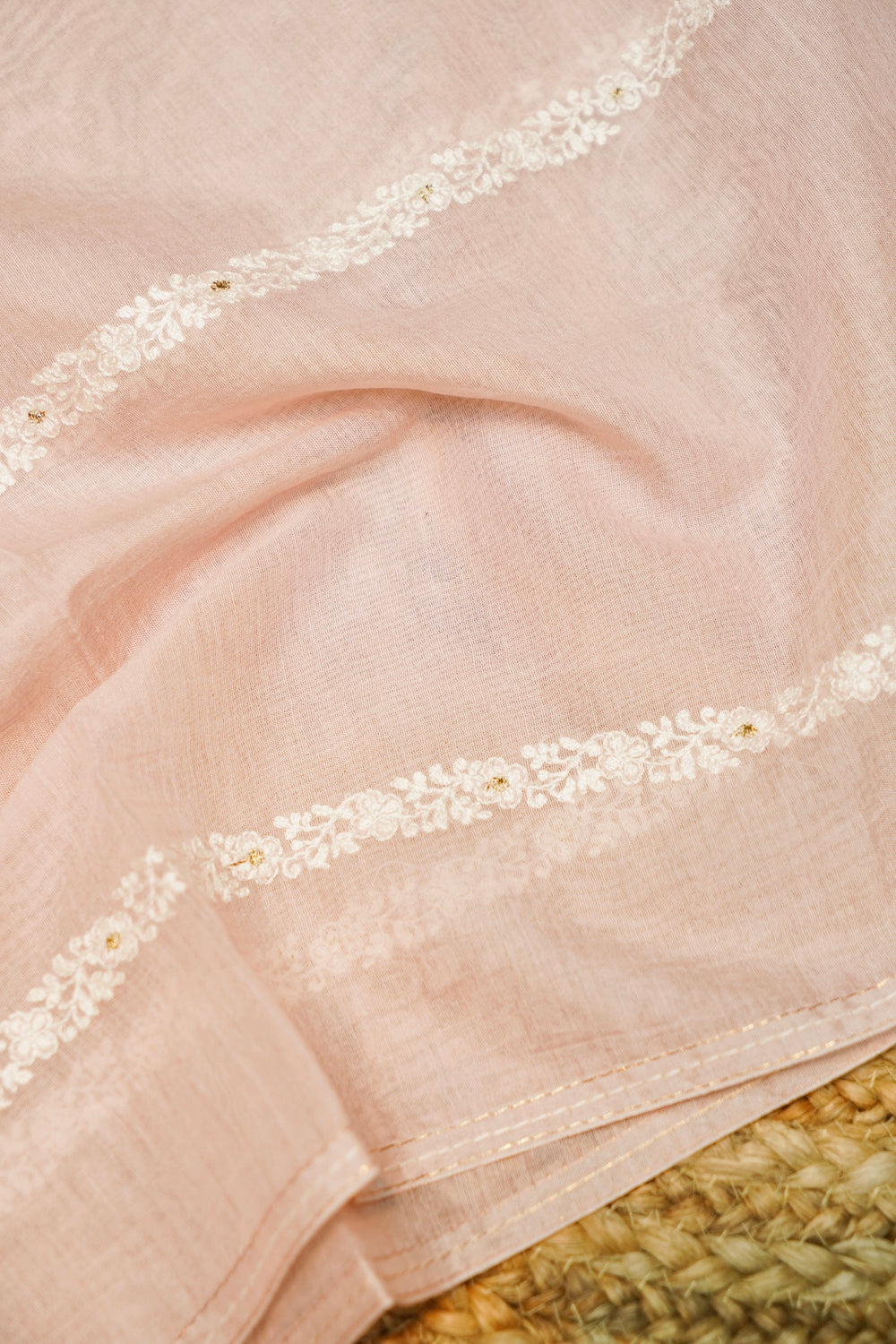 Designer Pastel Pink Cotton Silk Suit