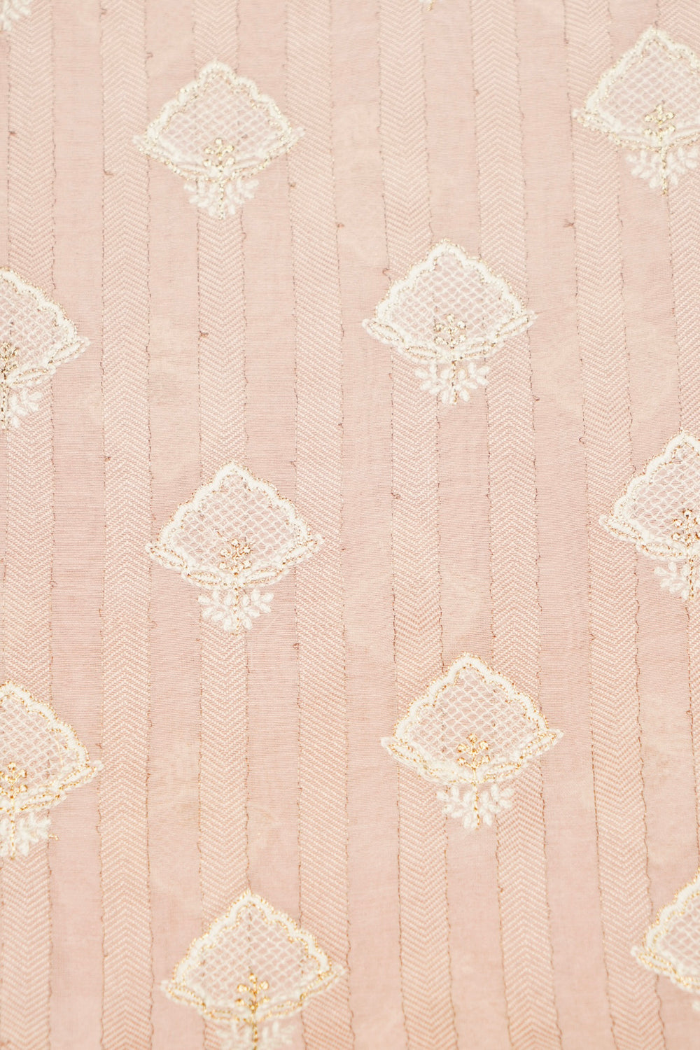 Designer Pastel Pink Cotton Silk Suit